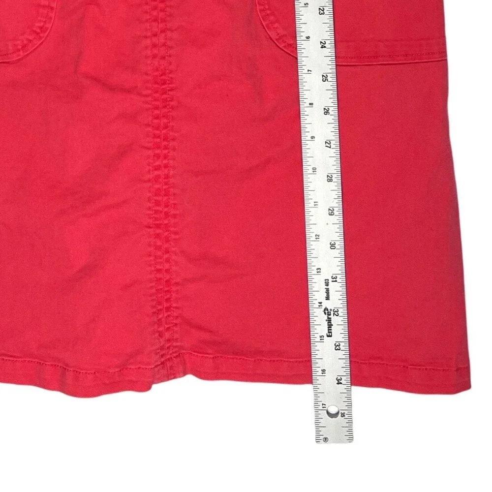 Boden Coral Pink Cotton Canvas Sleeveless Mini Dress Size 6P Pockets Chic Summer